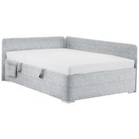 Bett Remi Grau ca. 120x200cm - Chromfarben/Naturfarben, KONVENTIONELL, Holz/Kunststoff (120/200cm) - Mömax