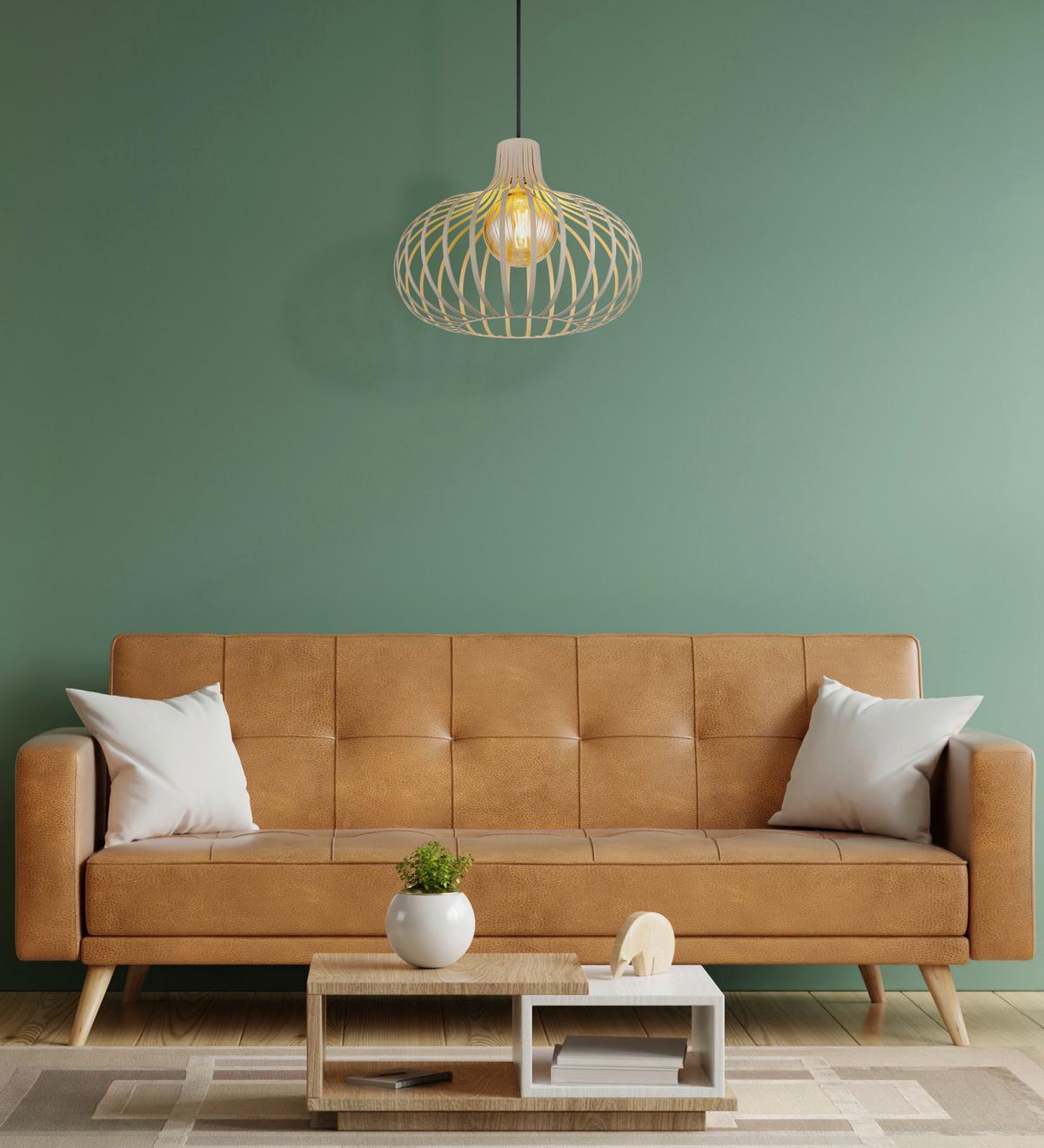 LAMPA WISZĄCA 33370119 MATEO - kremowy/czarny, Basics, metal/tkanina (40/150cm) - Globo