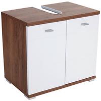 Bază Pentru Lavoar Bari - alb/culoare lemn stejar, Konventionell, plastic/material pe bază de lemn (70/60/32cm)