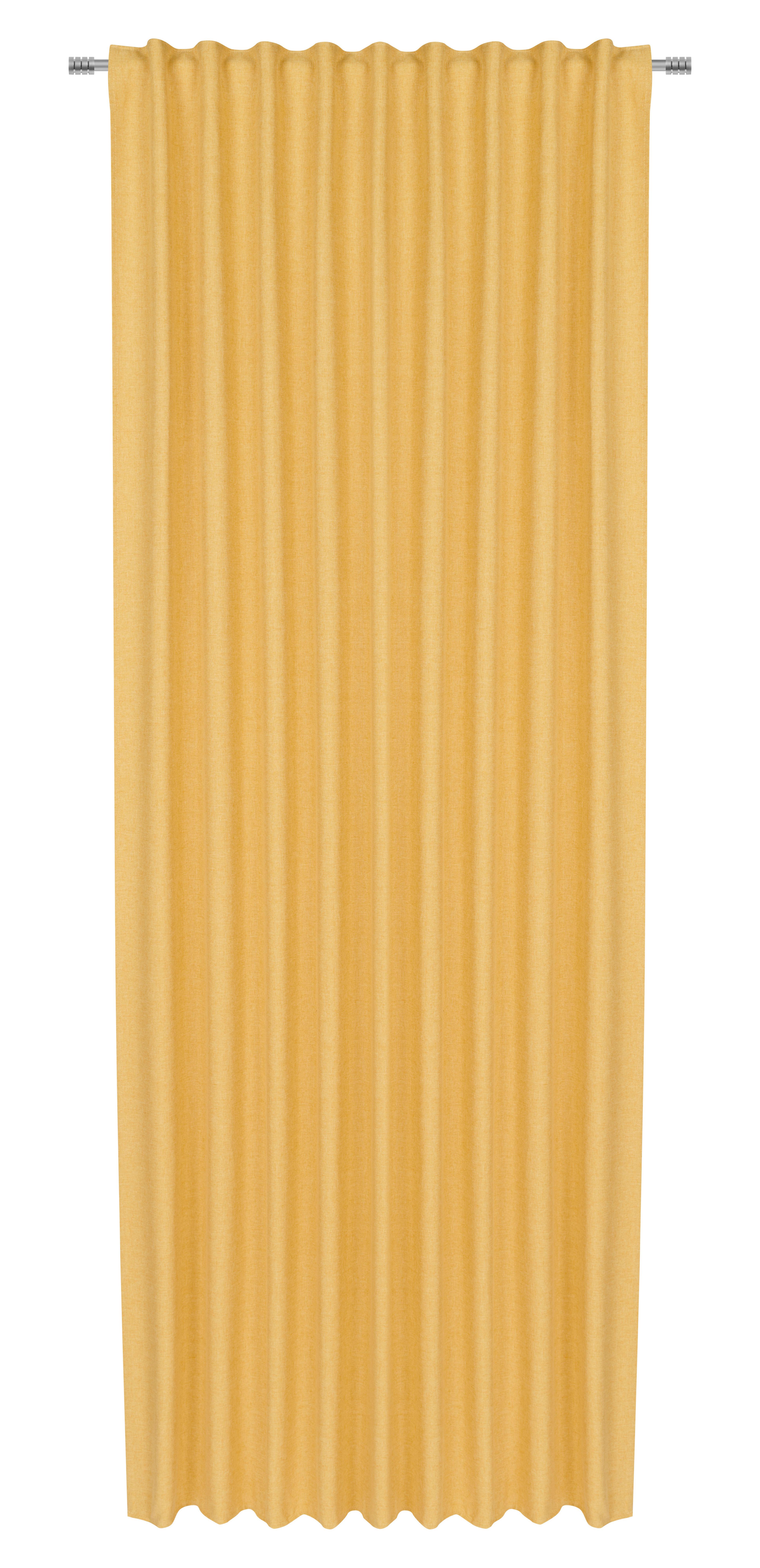 Končana Zavesa Ulrich - rumena, tekstil (135/245cm) - Modern Living