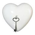 Okrasno Srce Lara - bela, Romantika, keramika (9cm) Okrasno Srce Lara - bela, Romantika, keramika (9cm)