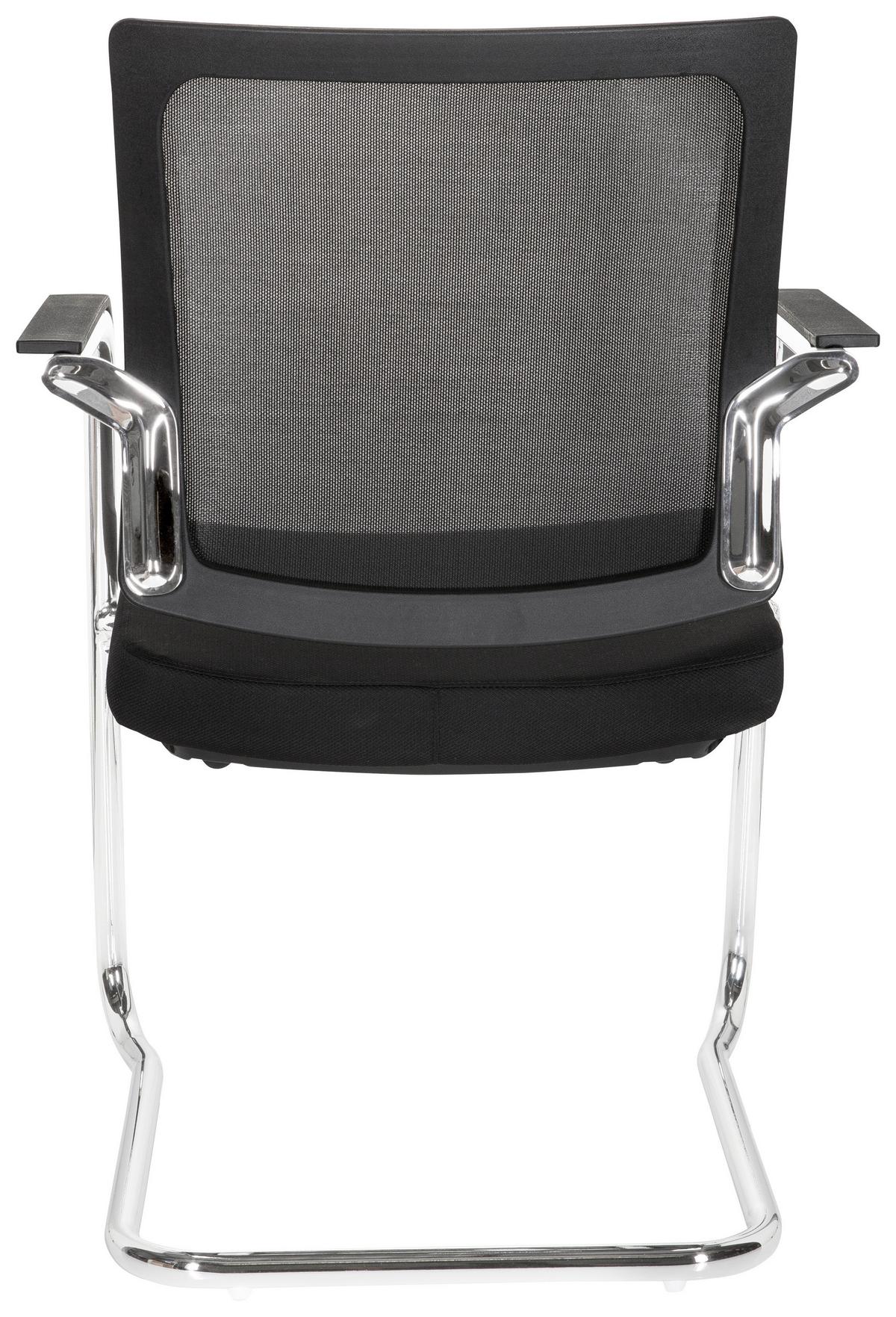Konferenčni Stol Levia V, Črna - črna, Moderno, kovina/tekstil (48/90/58cm) - MID.YOU