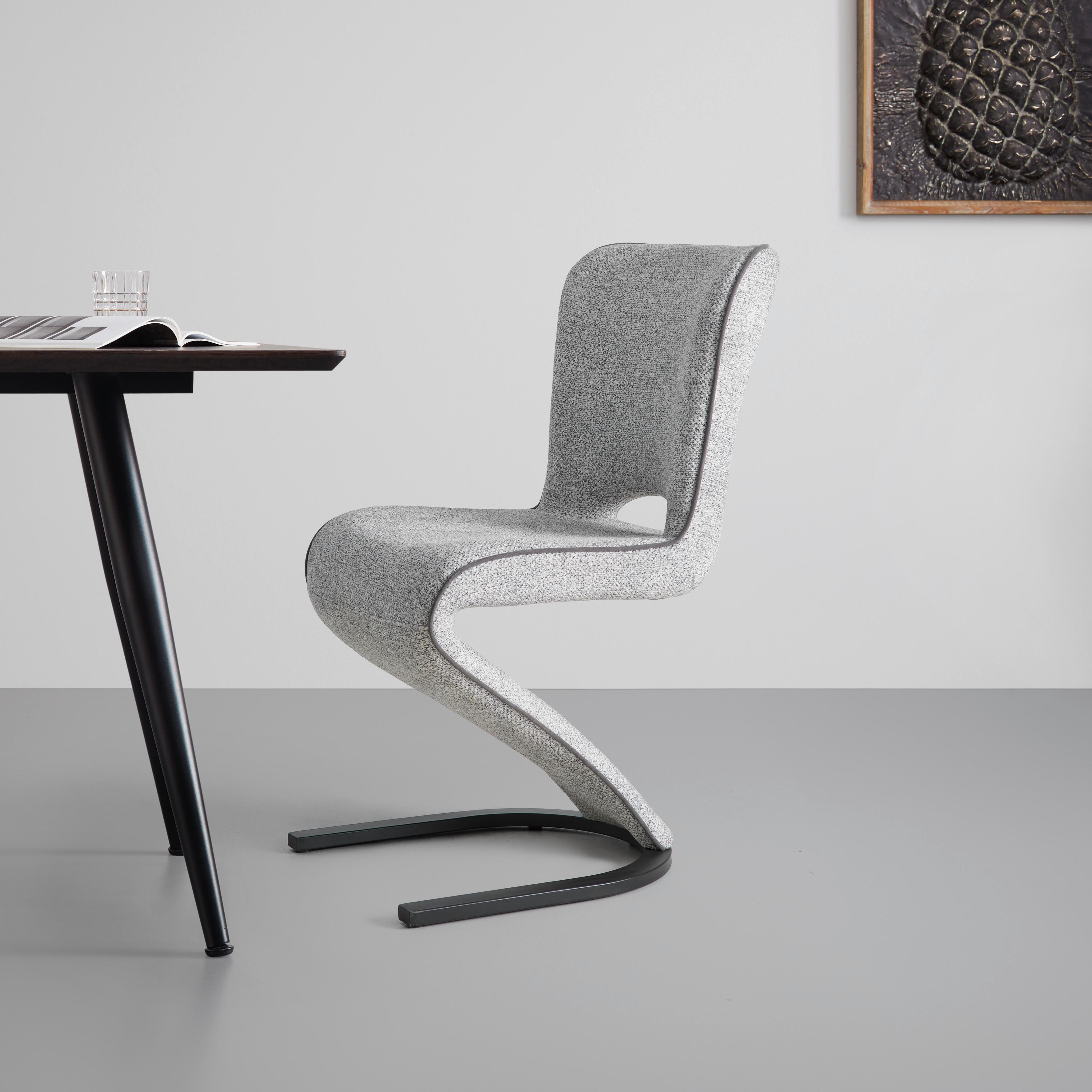 Scaun cantilever GLORIA - antracit/negru, Modern, lemn/metal (47,5/85,5/63cm) - Mömax