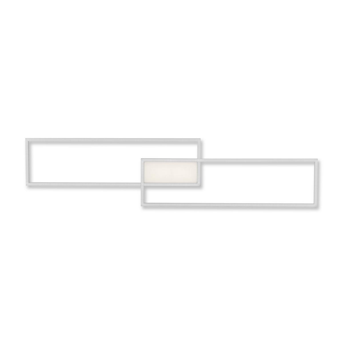 LED-Deckenleuchte Asmin max. 42 Watt - Silberfarben, Basics, Kunststoff/Metall (109,5/25,5/6cm)