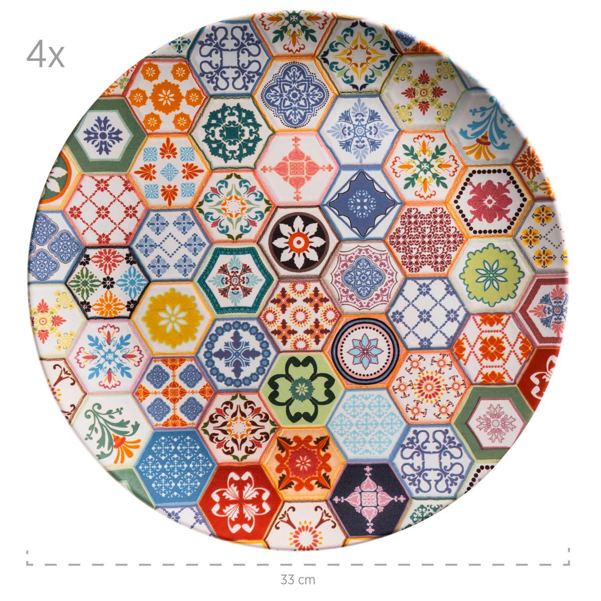 TELLERSET AMARANTE - Multicolor, Basics, Keramik - Mäser