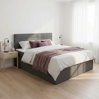 Boxspring Postelja Rosa, Antracit, 180x200 - temno siva/črna, Moderno, umetna masa/tekstil (180/200cm) - Bessagi Home