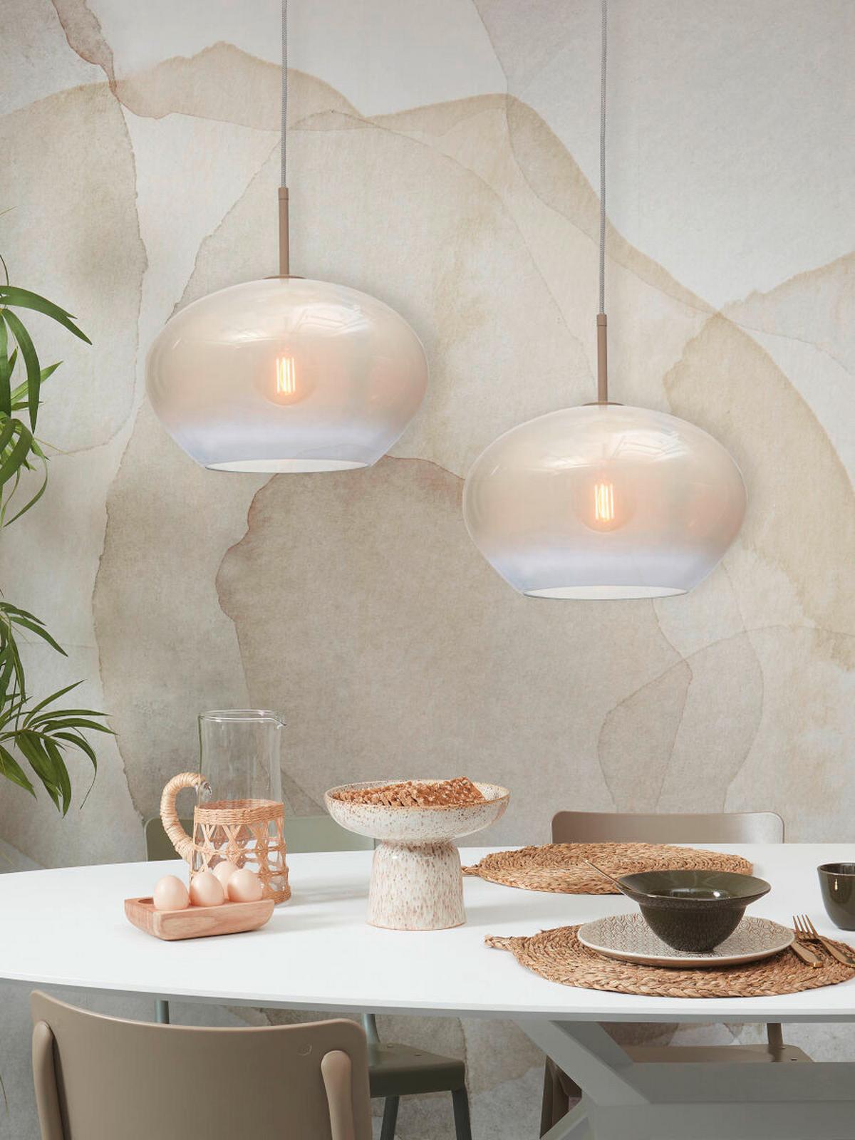 LAMPA WISZĄCA BOLOGNA - biały, Trend, szkło (35/23cm) - It's about Romi
