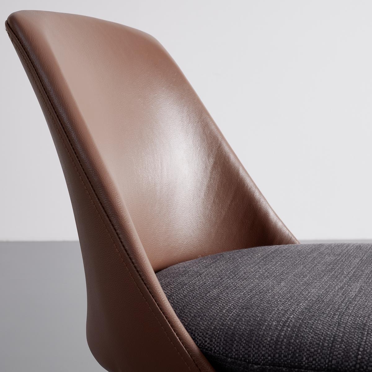 KRZESŁO BIANCA - ciemnoszary/czarny, Modern, skóra/tworzywo sztuczne (50,5/79,5/54,5cm) - Bessagi Home