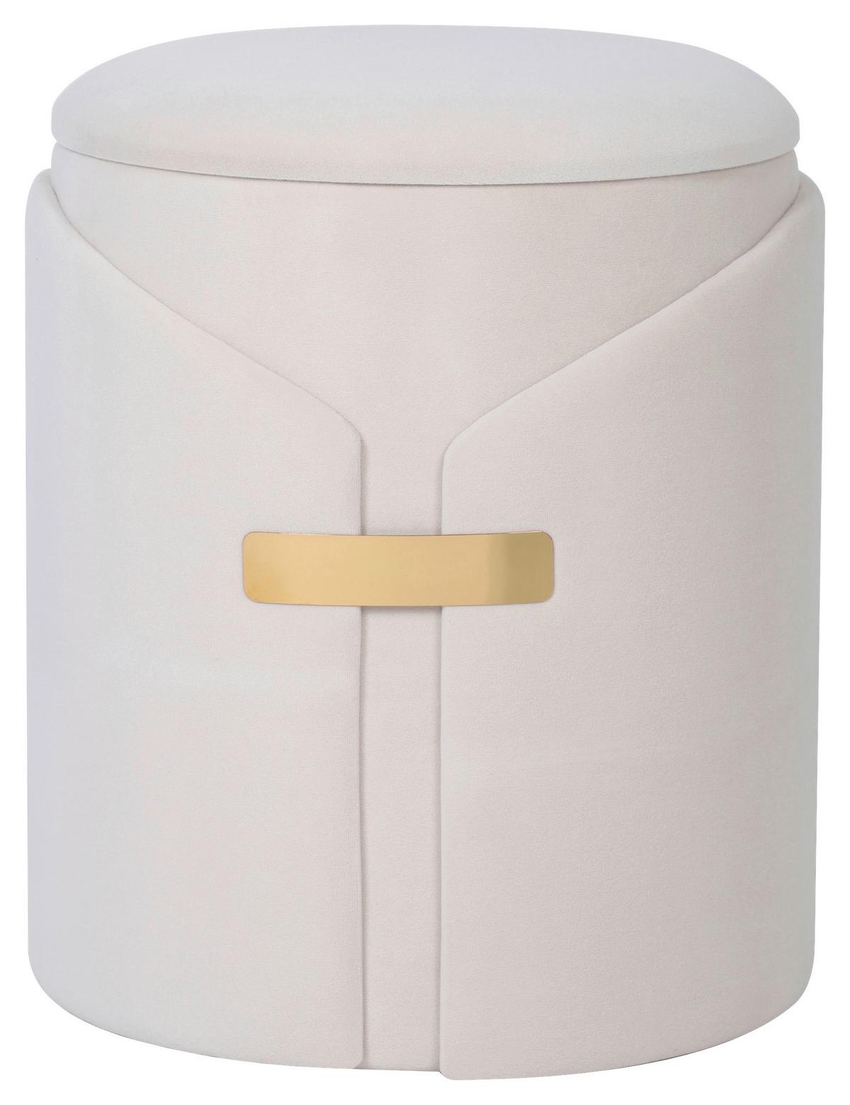 HOCKERSET FORCET 125 - Beige, Design, Textil (30,5+37cm) - Kayoom