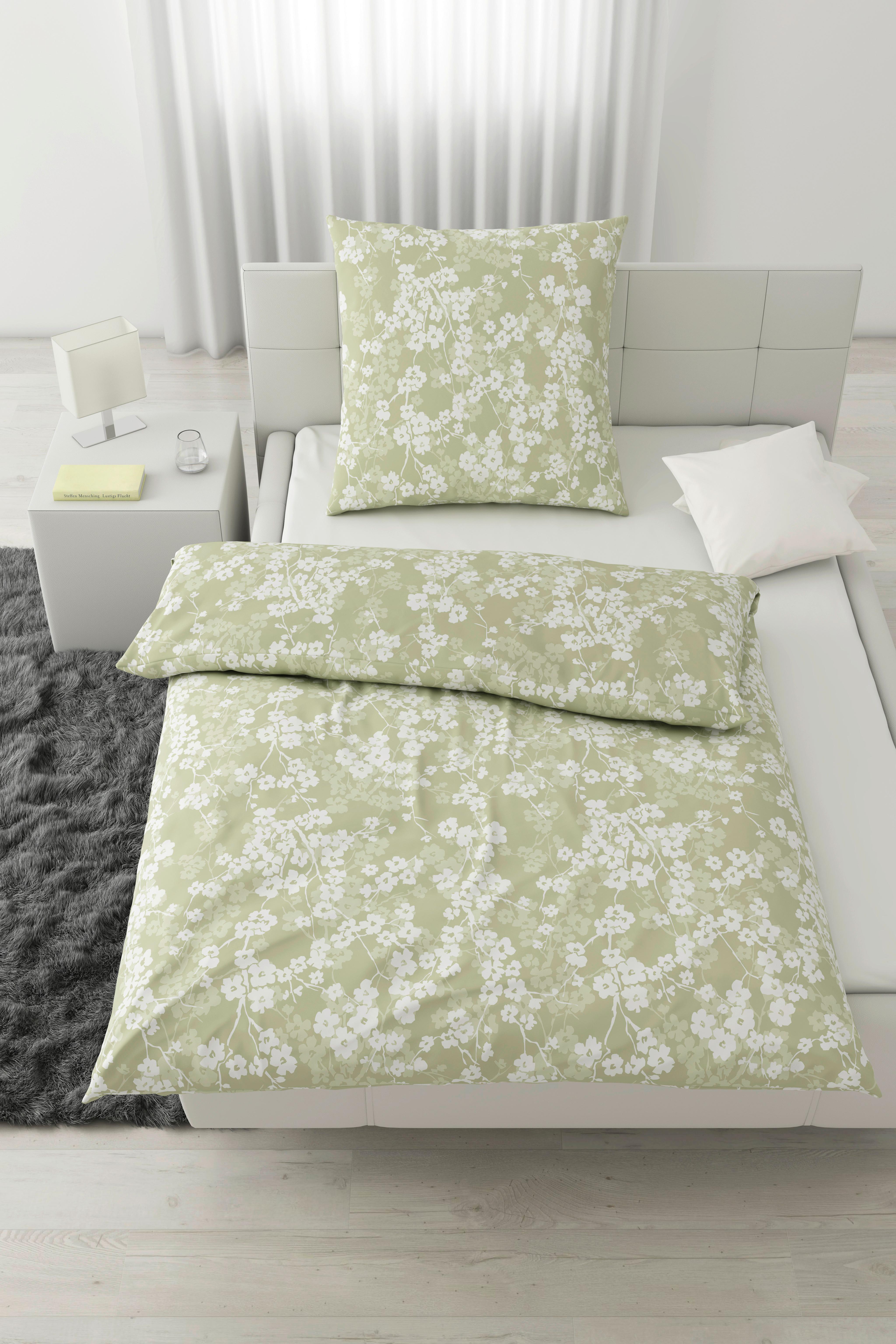 Bettwäsche Catrin Salbei ca. 135x200cm - Salbeigrün, LIFESTYLE, Textil (135/200cm) - Modern Living