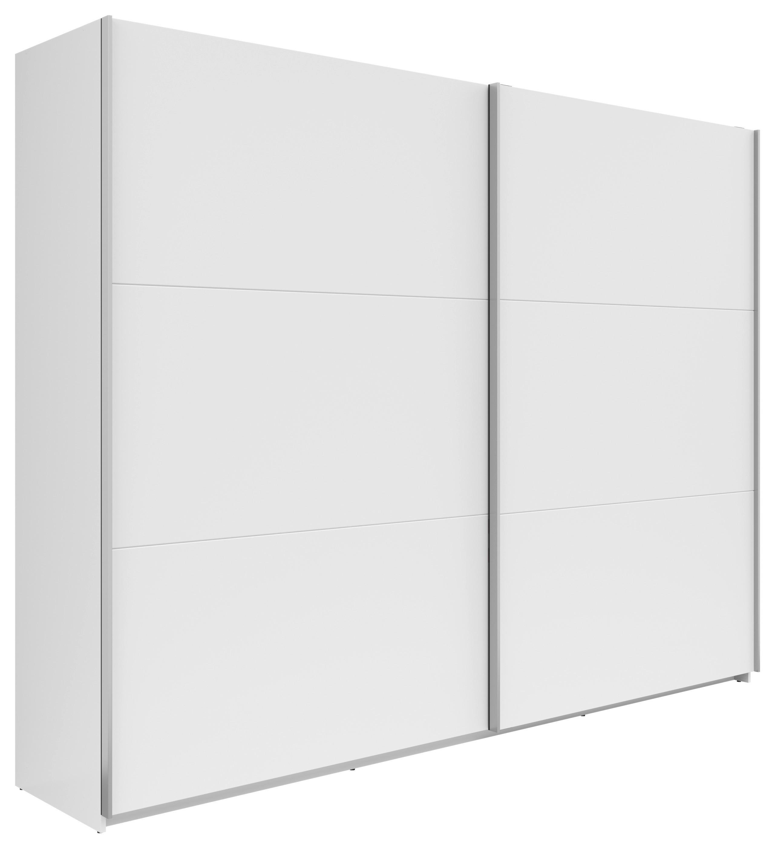 Ormar S Kliznim Vratima Saturn - bijela/srebrne boje, Konvencionalno, drvni materijal/metal (270/210/59cm) - Based