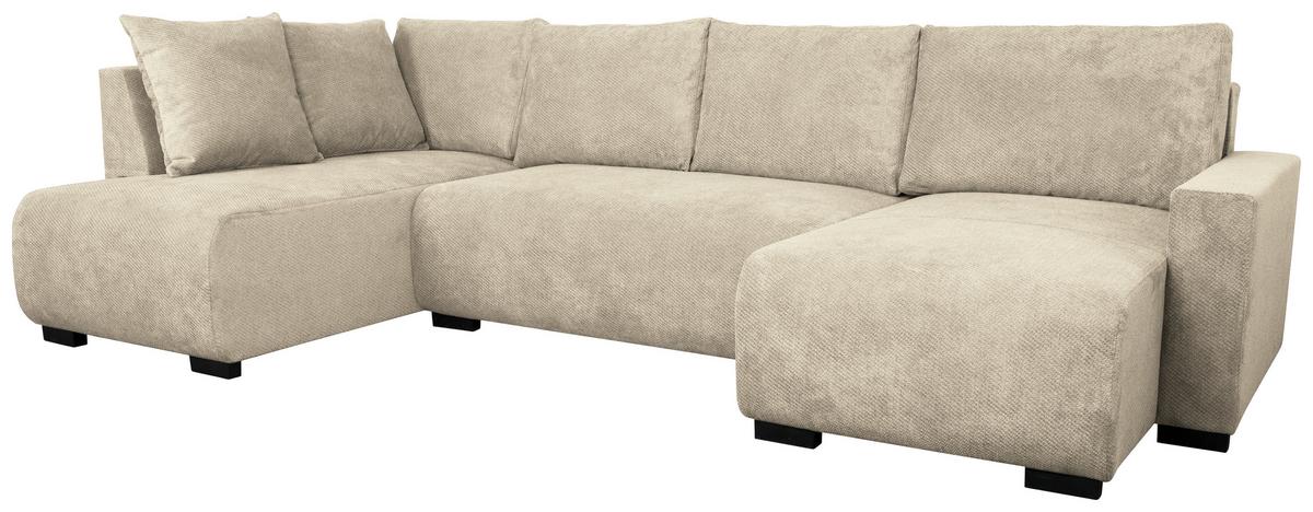 Canapea modulara VERONICE - albastru/bej, Trend, textil (171/313/141cm) - Modern Living