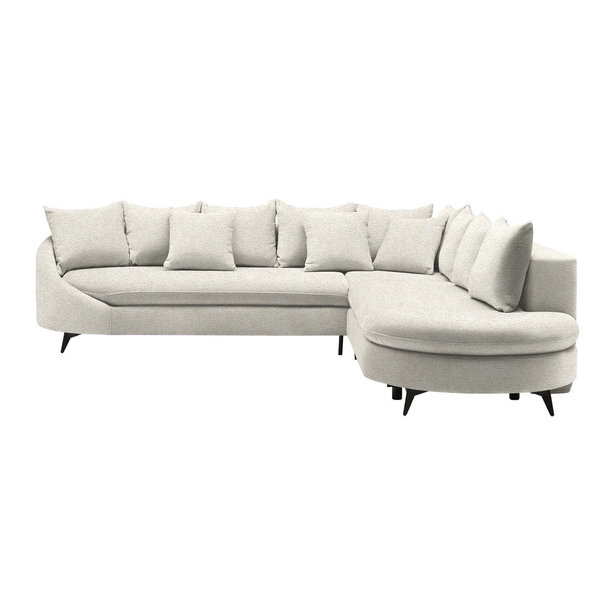 Ecksofa Axel Beige - Beige/Schwarz, MODERN, Textil/Metall (291/87/250cm) - Mömax