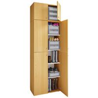 Kleiderschrank Lona XXL Buchefarben ca. 70x223x39 cm - Buchefarben/Grau, MODERN, Holzwerkstoff/Kunststoff (70/223/39cm) - MID.YOU