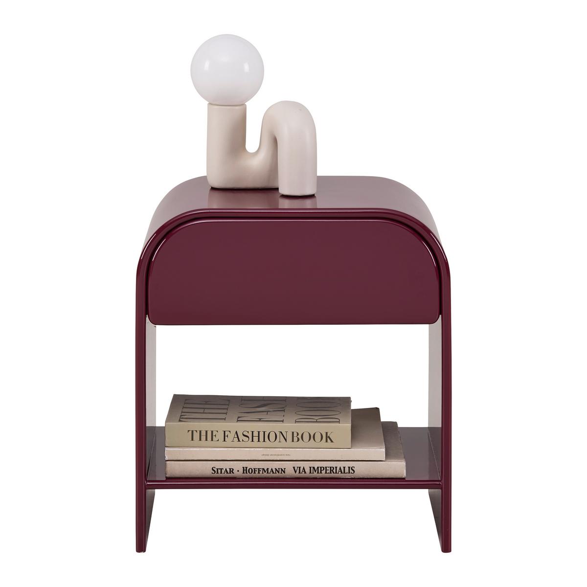 Noćni Ormarić Ruby - boja crnog vina, Moderno, pločasti materijal (40/45/30cm) - Modern Living