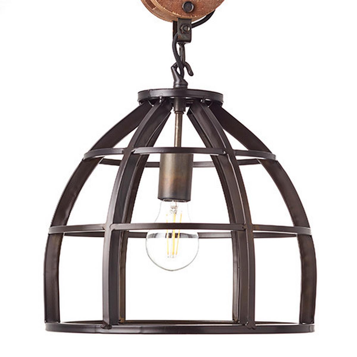 Hängeleuchte Matrix 2 in Schwarz max. 60 Watt - Schwarz, LIFESTYLE, Holz/Metall (34/147cm) - Brilliant