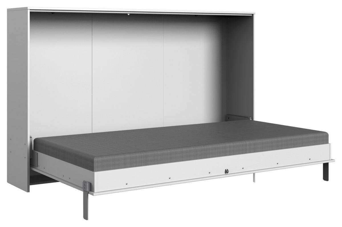 Klappbett Juist ca. 120x200 cm Weiß - Weiß, KONVENTIONELL, Holz/Holzwerkstoff (120/200cm) - MID.YOU