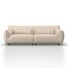 Velika Zofa Clara, Krem - črna/krem barve, Moderno, kovina/tekstil (284/86/111cm) - Bessagi Home