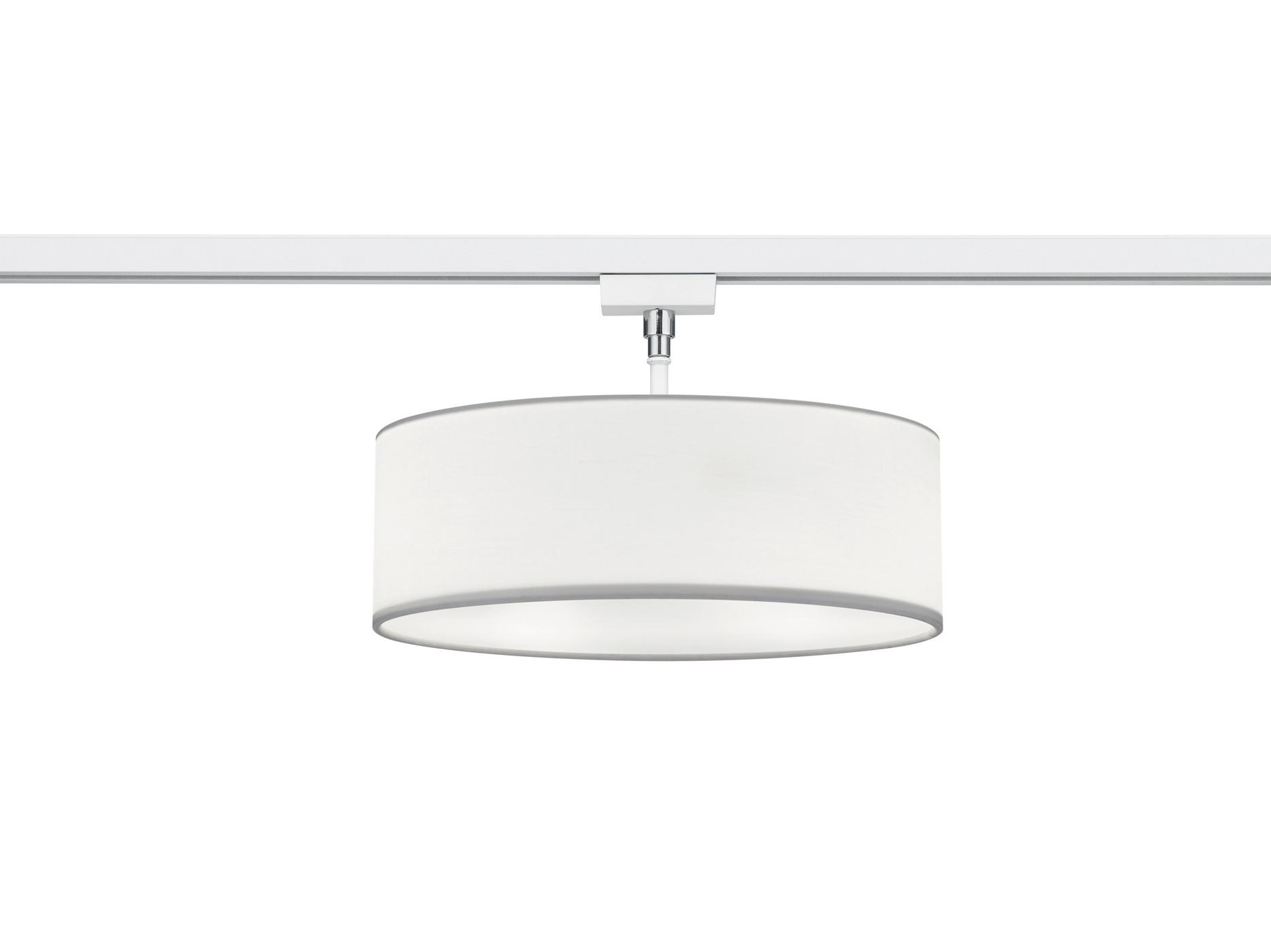 Schienensystem-Hängeleuchte Hotel Duoline Weiß max. 25 W - Weiß, Design, Textil (30/16,3cm) - Trio Leuchten