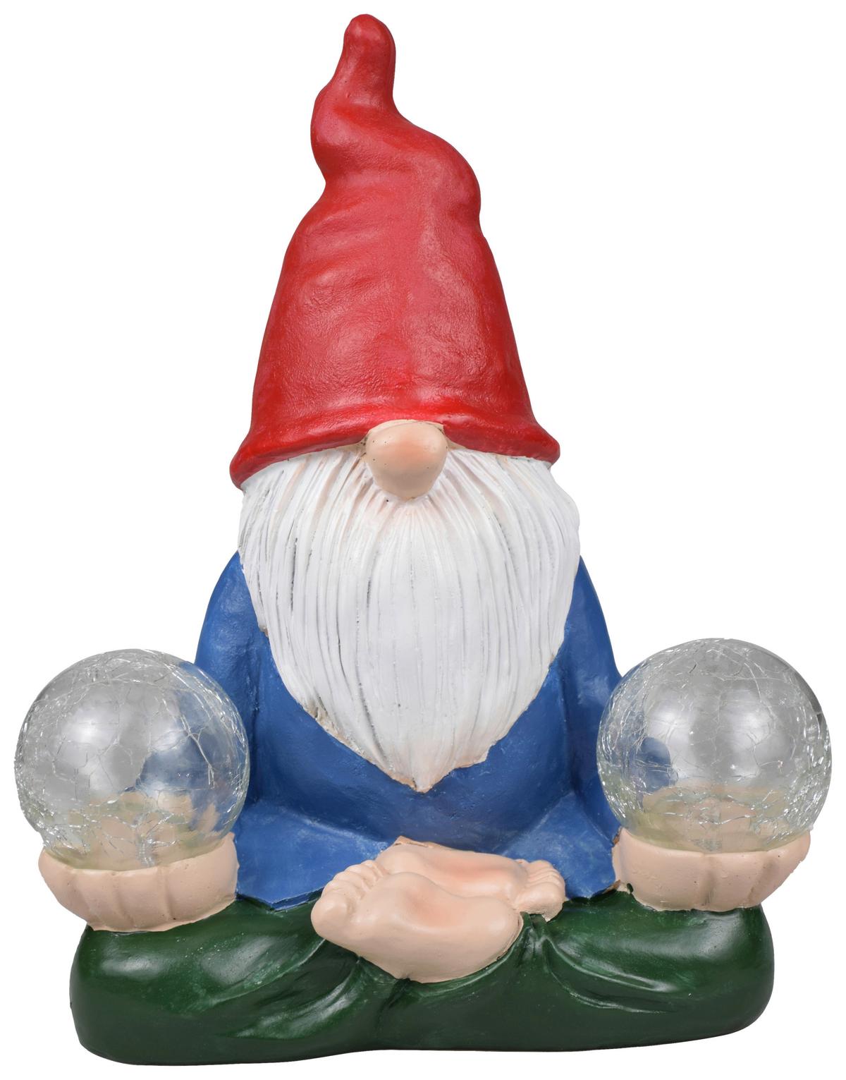 Solarleuchte Zwergal max. 0,12 Watt - Blau/Weiss, Modern, Glas/Kunststoff (20/13/25,5cm) - Modern Living