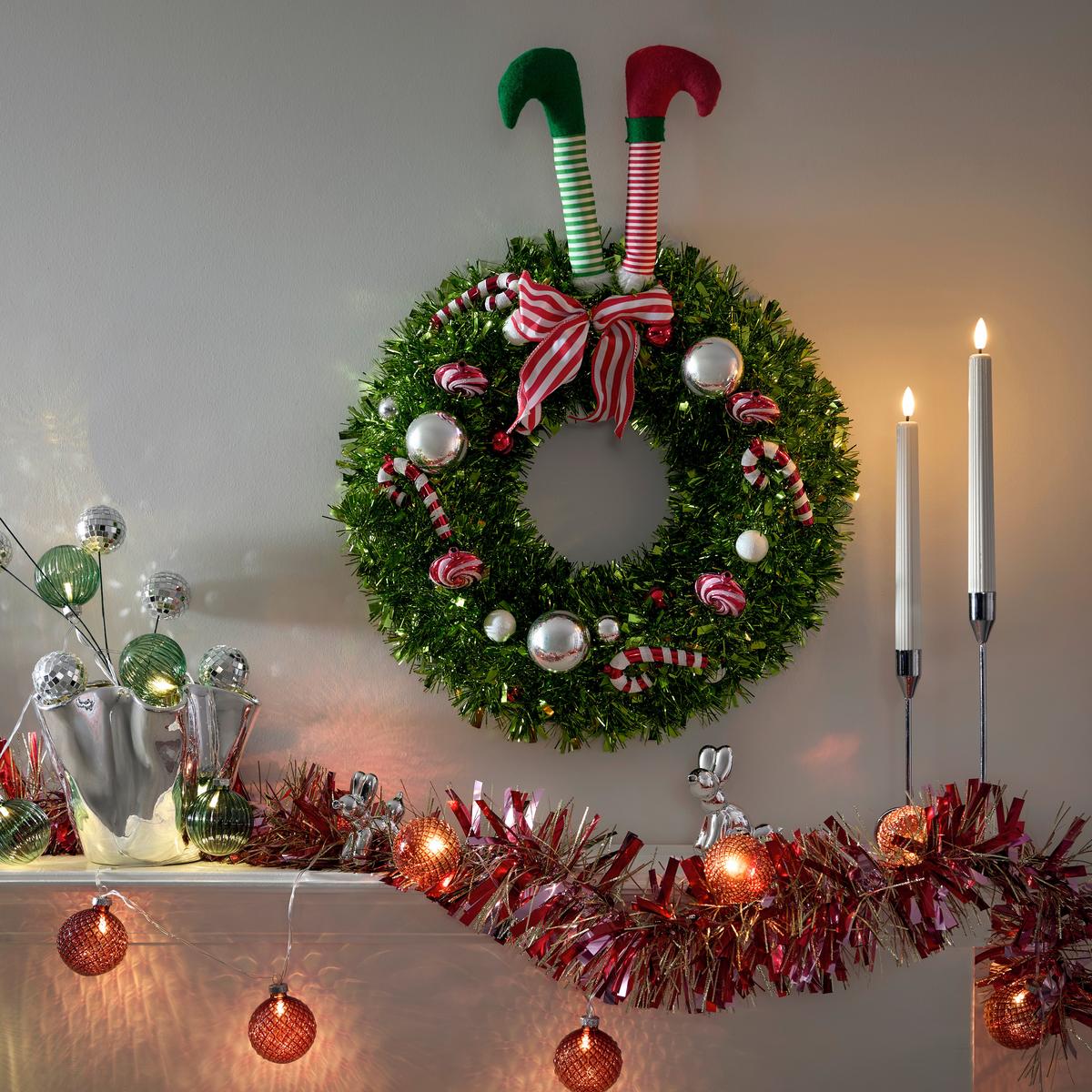 Girlande Glitty I Grün/Rosa/Rot ca. 200cm - Rot/Rosa, Basics, Kunststoff (10/200cm) - Mömax