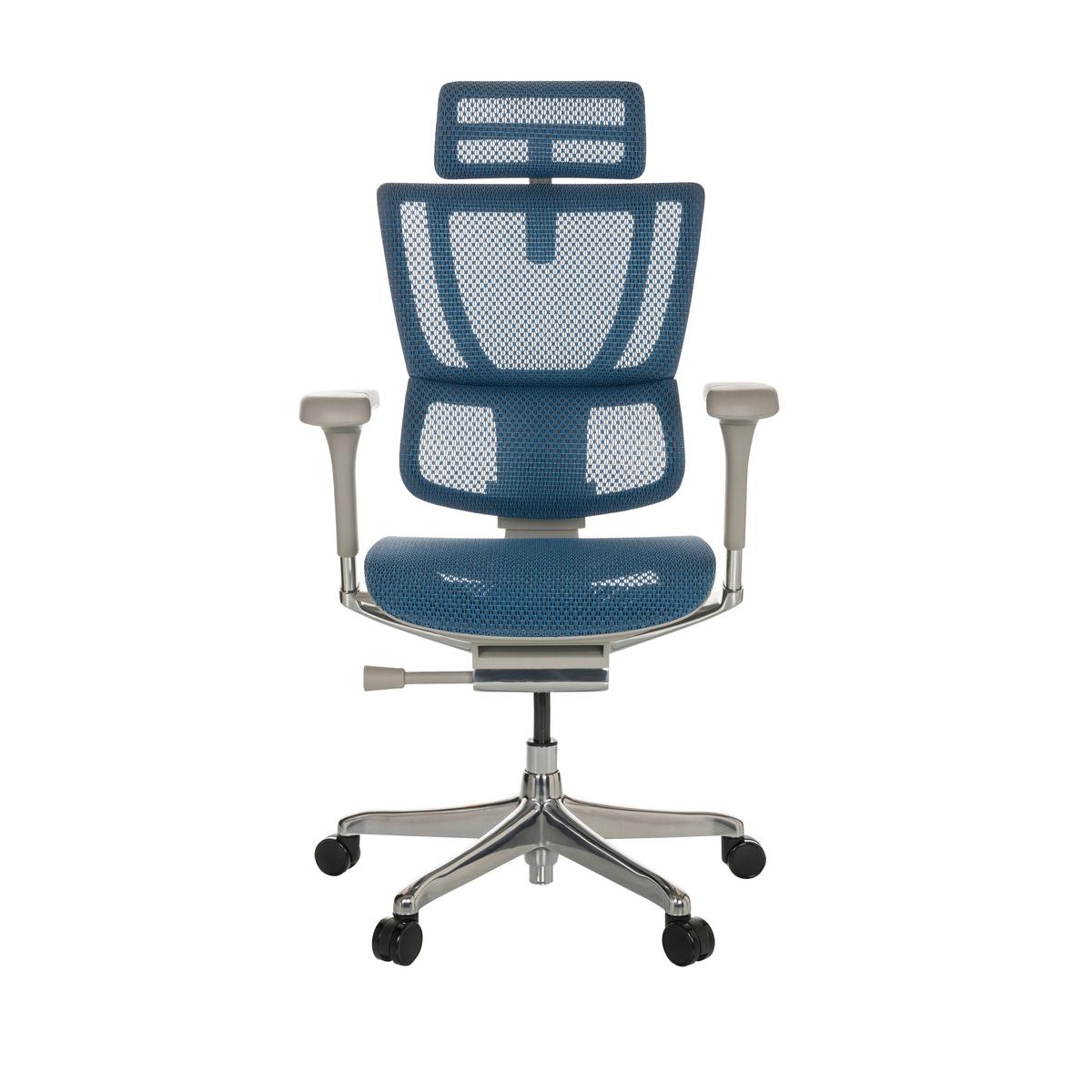 Pisarniški Stol Ergohuman Slim I G, Modra - modra/srebrne barve, Basics, kovina/umetna masa (69/116-138/66cm) - MID.YOU