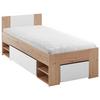 Bett Azurro 2-90 Weiss/Eiche Artisan - Weiss/Eiche Artisan, Modern, Holzwerkstoff (90/200cm) - Mömax