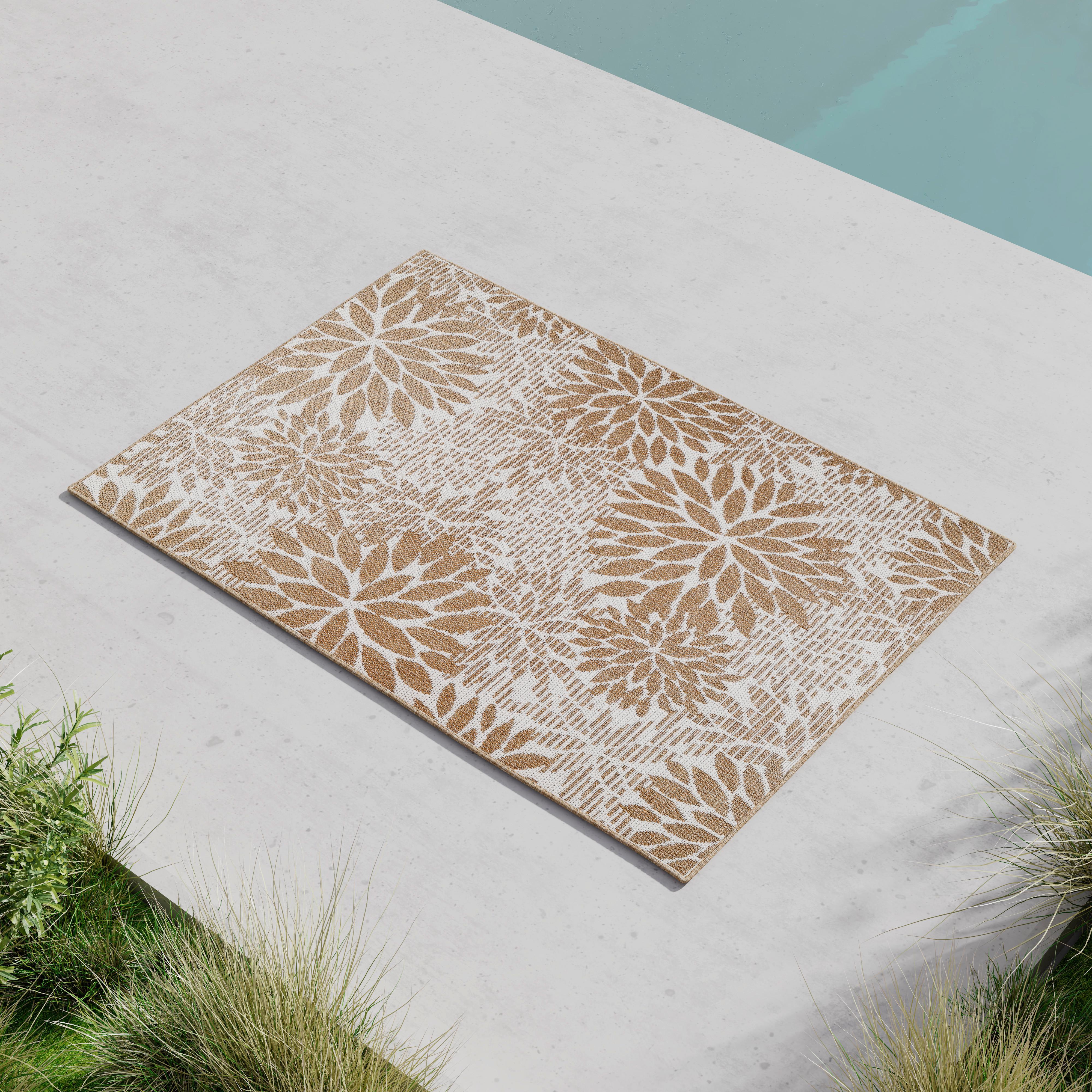 Outdoorteppich Noura Beige/Weiß ca. 120x170 cm - Beige, MODERN, Textil (120/170cm) - Bessagi Garden