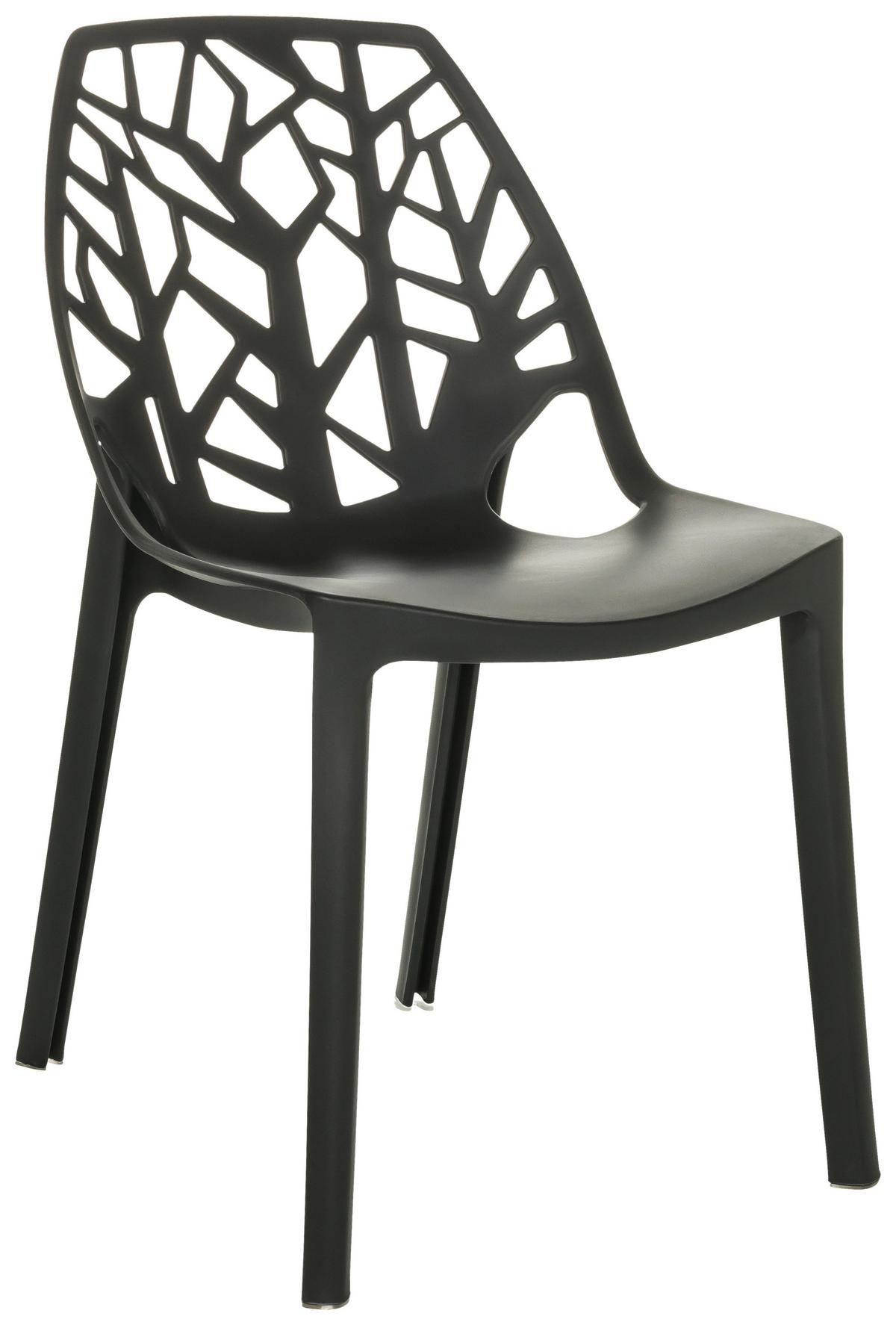 Stol Artifo Tri, Črna - črna, Basics, umetna masa (47/80/56cm) - MID.YOU