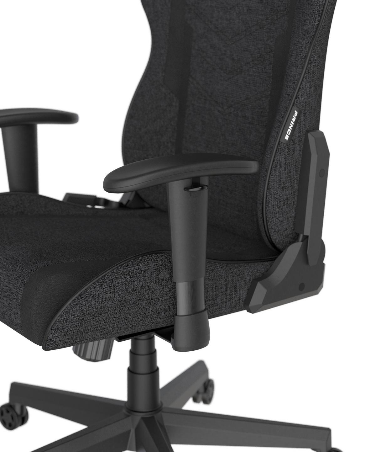 Gamingstuhl Prince Schwarz - Schwarz/Weiß, KONVENTIONELL, Kunststoff/Textil (70/132/70cm) - Dxracer