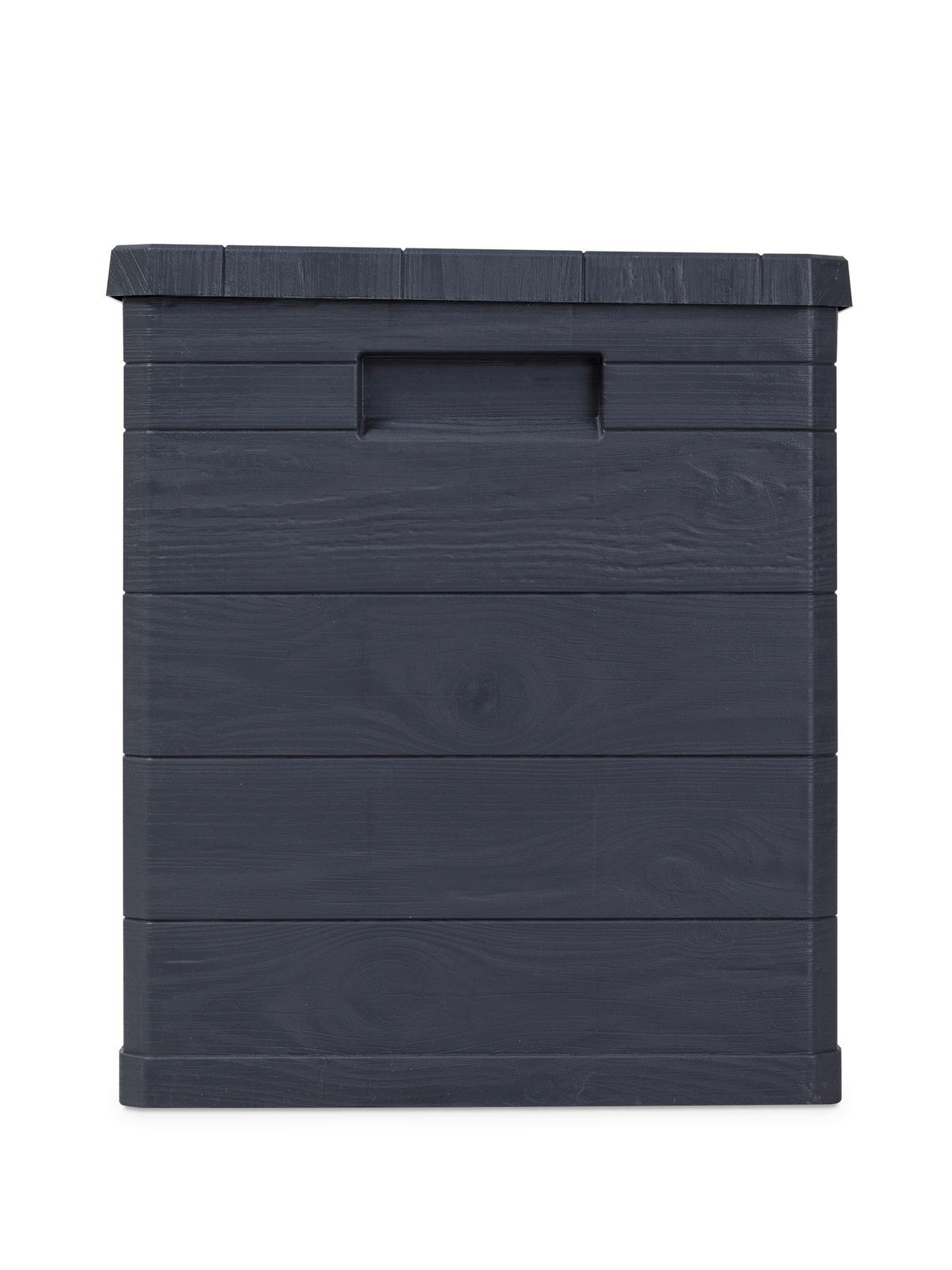 SKRZYNIA OGRODOWA KISSENBOX WOODY`S 90L - antracytowy, Basics, tworzywo sztuczne (42,5/50/44cm)