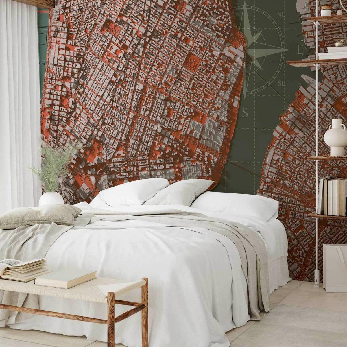 Fototapeta Let's Meet In Manhattan, 450x315cm - rdeča/zelena, Trendi, tekstil (450/315cm) - artgeist