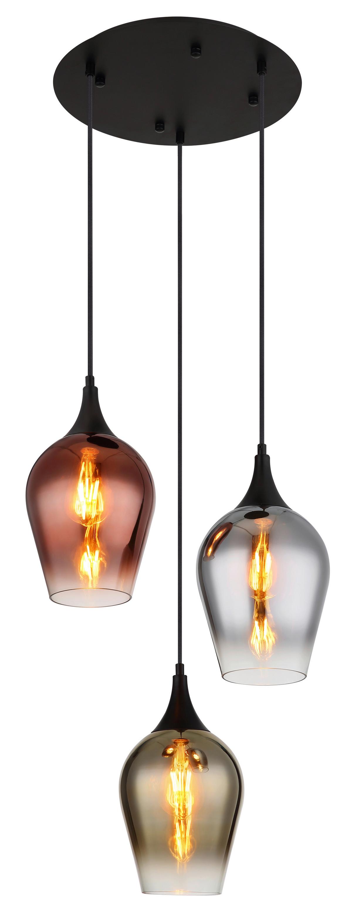 Viseća Svjetiljka 45/120cm - prozirno, Konvencionalno, staklo/metal (45/120cm) - Globo