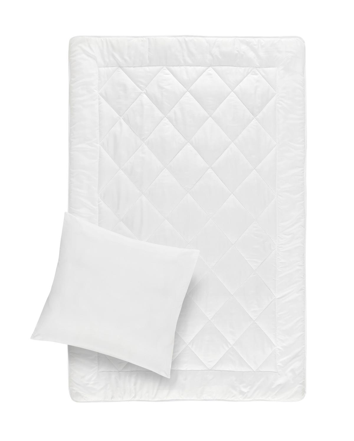 Bettenset Sabine Weiß ca. 135x200cm - Weiß, KONVENTIONELL, Textil (135/200cm) - Based