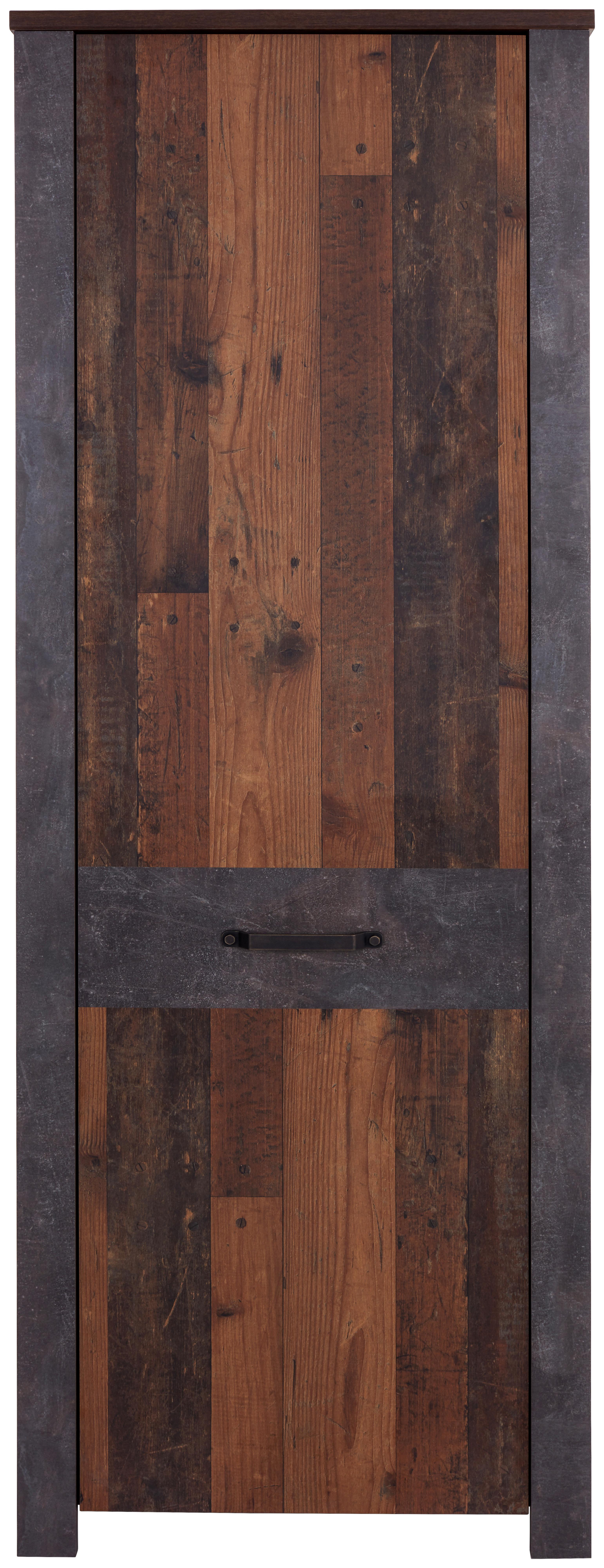Garderobni Ormar Ontario - siva/boje hrasta, Trend, drvni materijal/plastika (68,4/200/37cm) - Zandiara