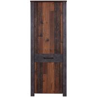 Dulap de haine pentru hol Ontario - culoare lemn stejar/gri, Trend, material pe bază de lemn (68,4/200/37cm) - Zandiara