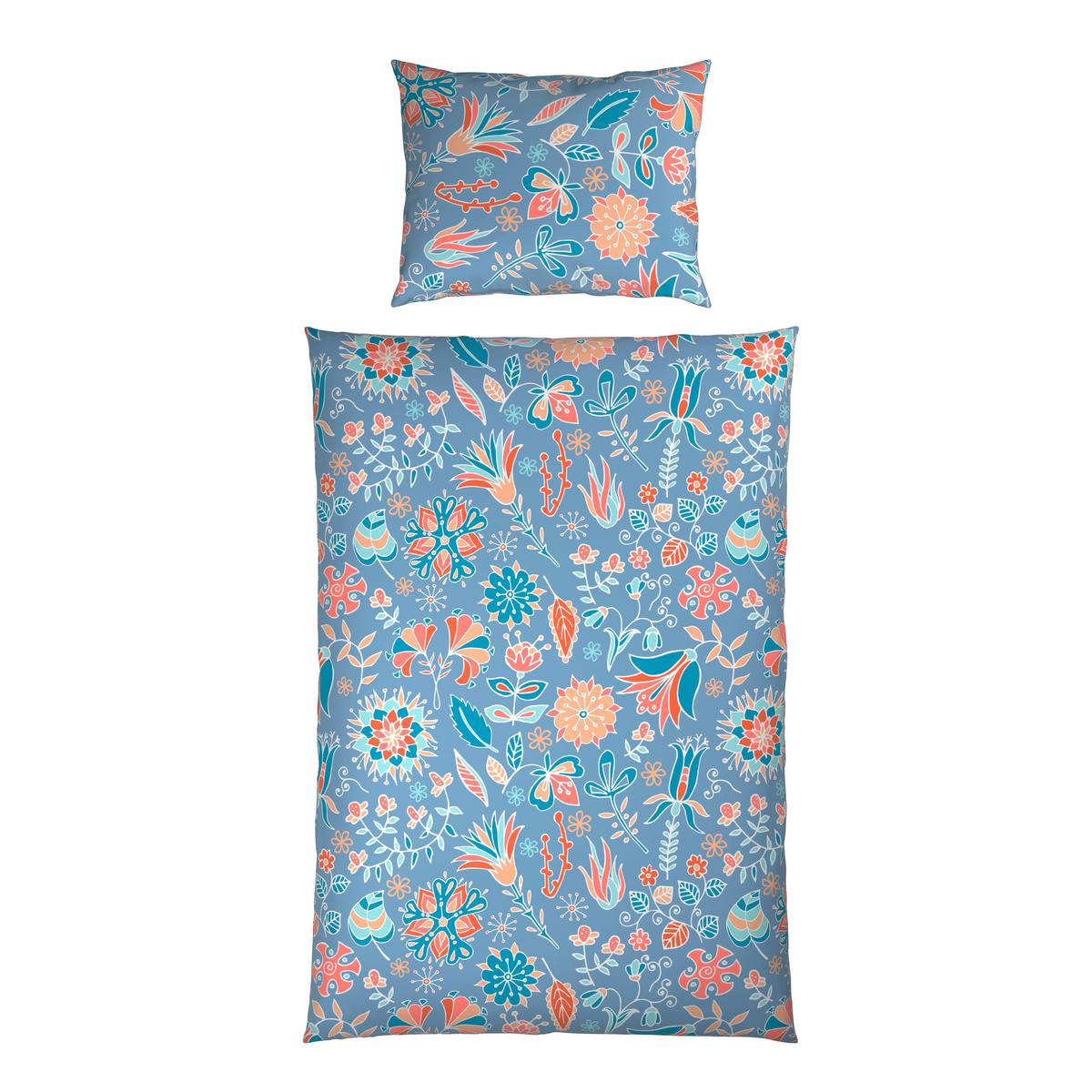 Posteljnina Mia - pastelno modra, tekstil (140/200cm) - Mömax