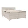 Boxspringbett Bari in Creme ca. 180x200cm - Creme/Schwarz, KONVENTIONELL, Textil/Metall (180/200cm) - Mömax
