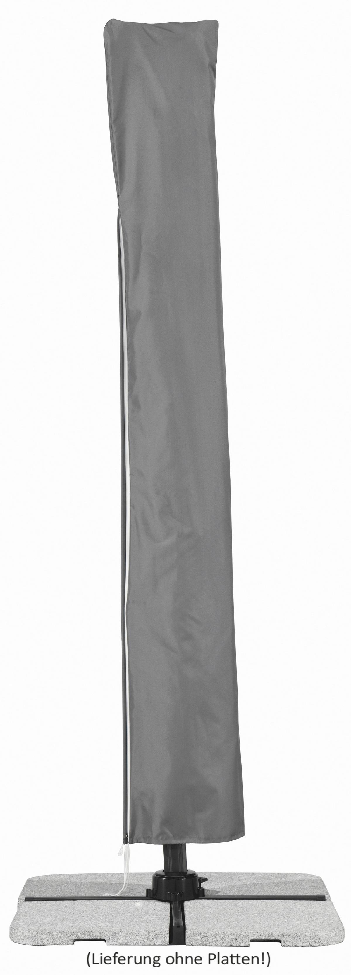 Ampelschirm Rhodos Junior ca.338x239x270cm Rot - Anthrazit/Rot, Basics, Textil/Metall (338/239/270cm) - Schneider