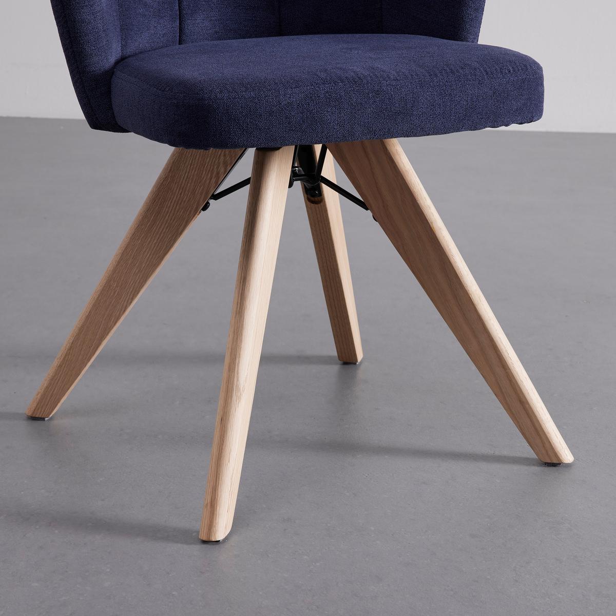 KRZESŁO MAXY - niebieski, Modern, metal/drewno (56/79,5/59,5cm) - Bessagi Home