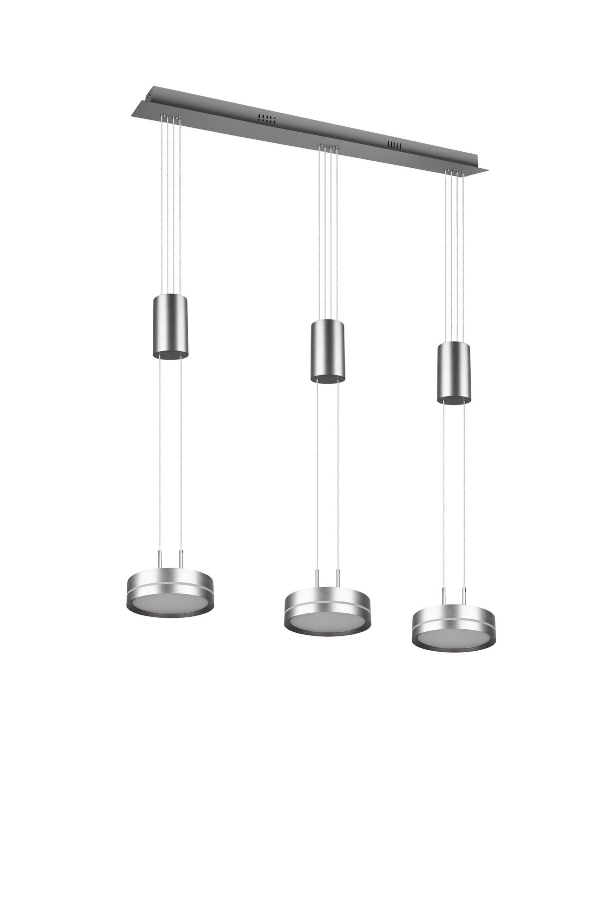 LED-Hängeleuchte Franklin Nickelfarben max. 3 x 9 Watt - Nickelfarben, Basics, Metall (85/150/14cm) - Trio Leuchten