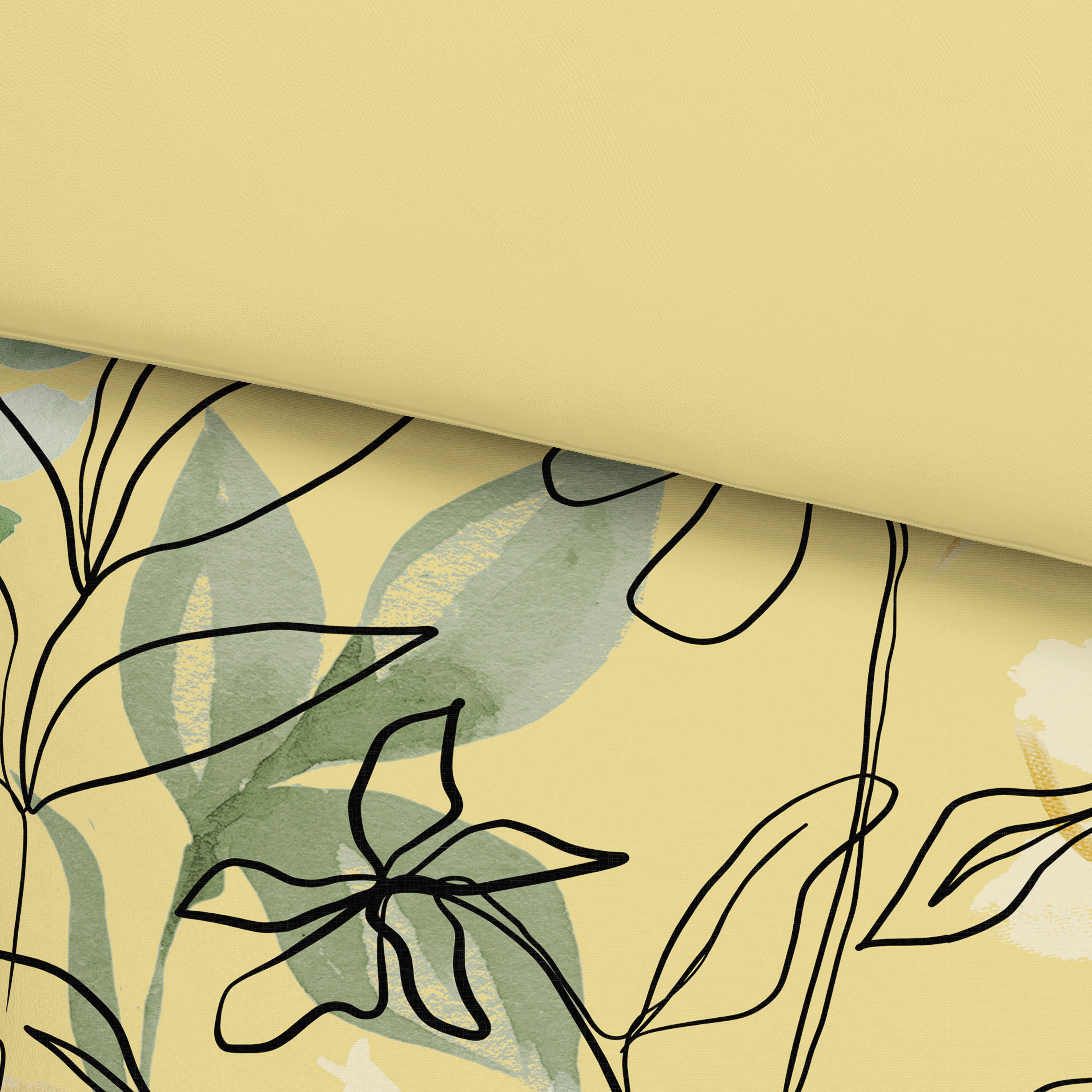 BETTWÄSCHESET FLORENTINA XXL - Gelb, Konventionell, Textil (200/210cm) - Modern Living