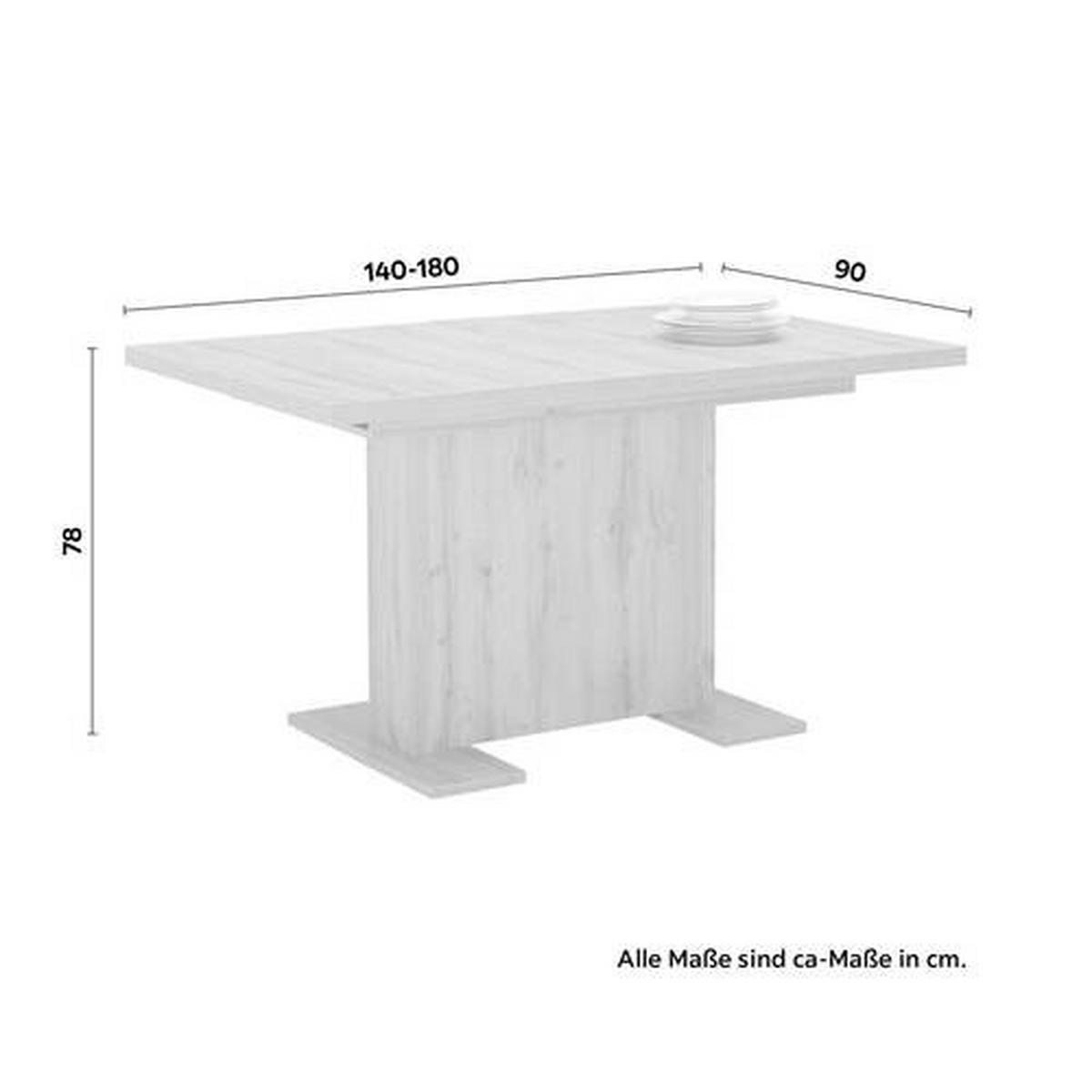 Ausziehtisch in Eichefarben - Eichefarben, Modern, Holzwerkstoff (140-180/90/78cm) - Mömax