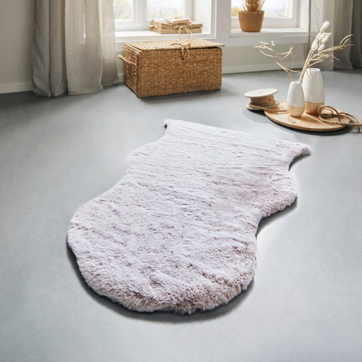 Umjetno Krzno Mia - bijela/ružičasta, Moderno, tekstil (55/80cm) - Modern Living