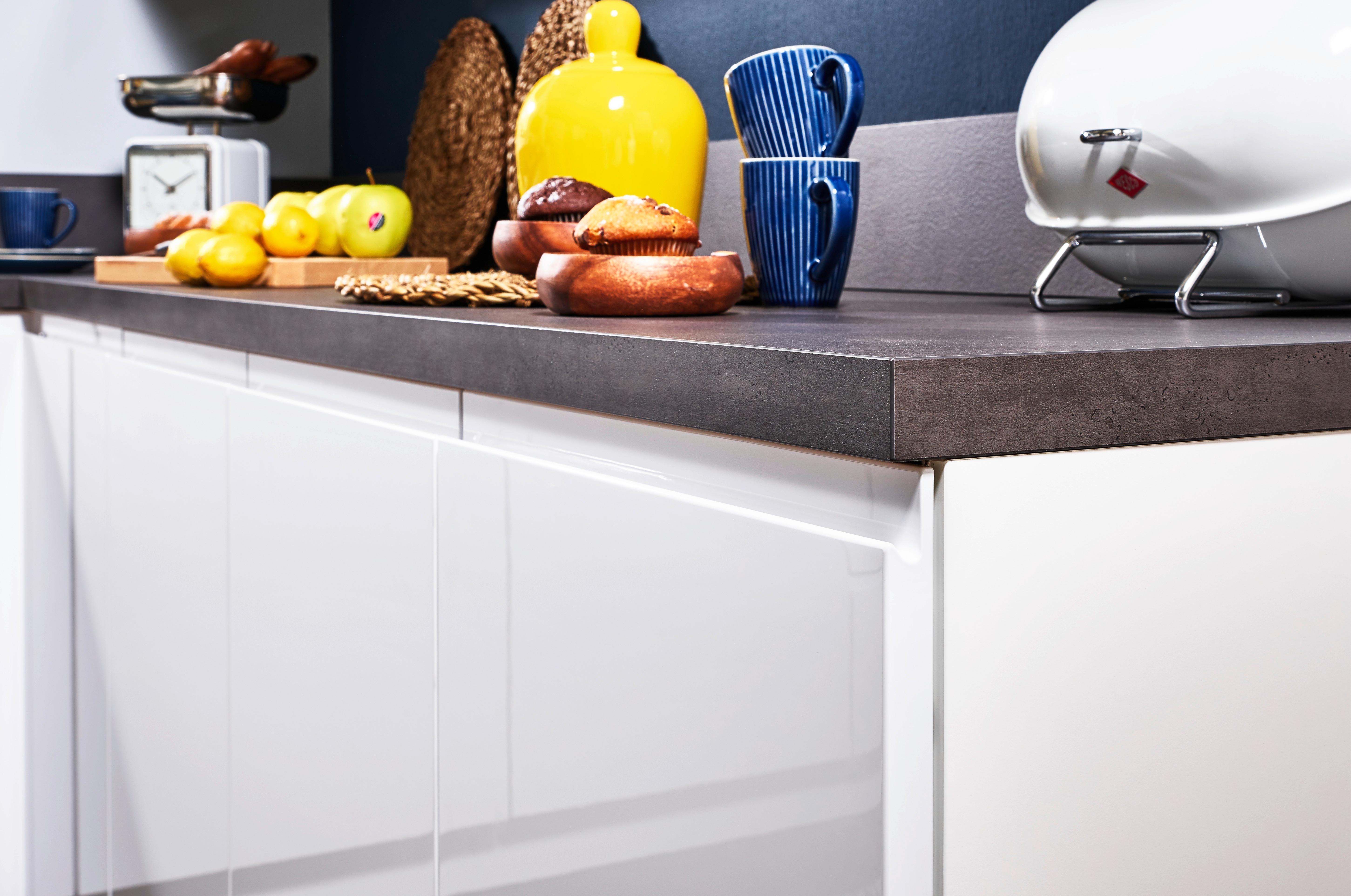 Einbauküche Alpha Lack in Weiß Hochglanz - Weiß, MODERN, Holzwerkstoff - Nolte Küchen