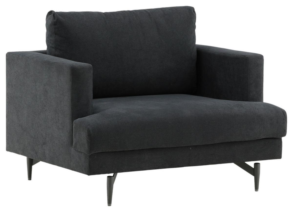 SESSEL SOFIA - Schwarz, Design, Textil/Metall (104/82/92cm) - Livetastic