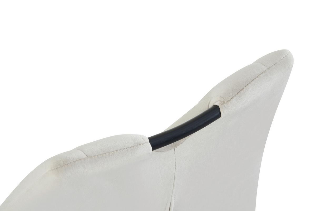 STUHL-SET CHRISTIN - Creme/Schwarz, Modern, Textil/Metall (52/75/58cm) - MID.YOU