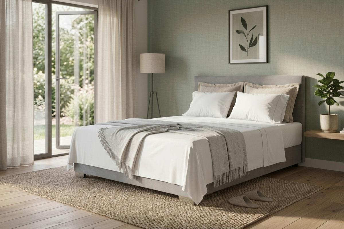 Tapecirani Krevet Morato - bijela/siva, Moderno, drvni materijal/tekstil (160/200cm) - Best Price