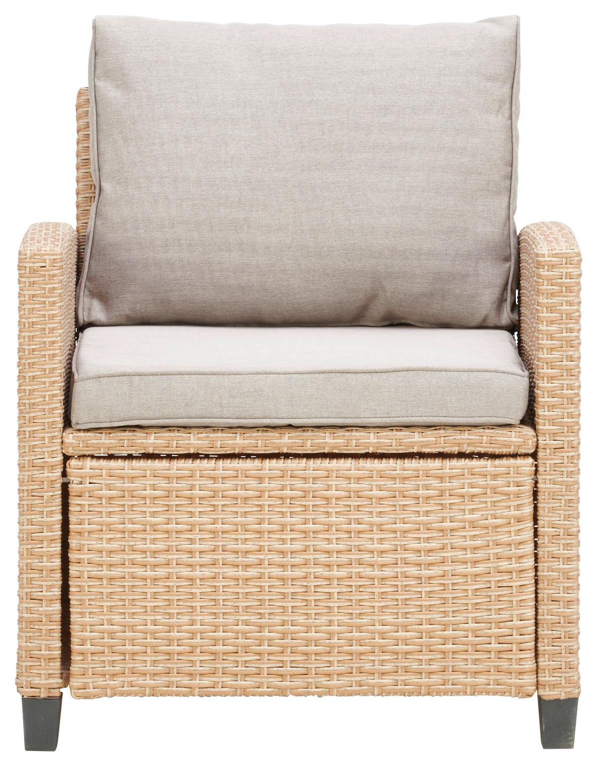 Lounge Garnitura Porto-multi, Svetlo Rjava, 6-Delni Set - svetlo rjava/siva, Moderno, umetna masa/tekstil (190/237cm) - Beldano