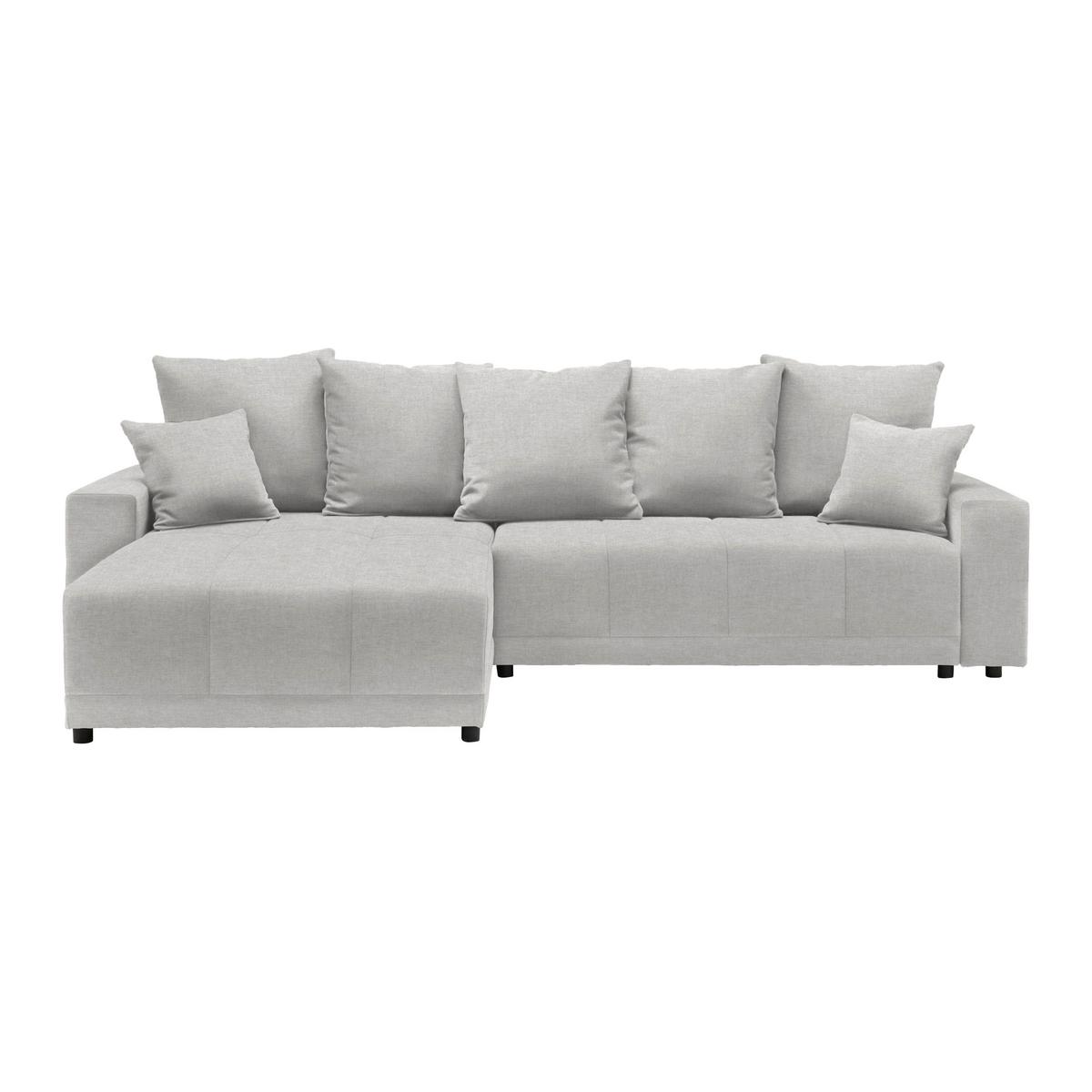 Ecksofa Alatri Hellgrau - Hellgrau/Schwarz, MODERN, Kunststoff/Textil (289/90/176cm) - Based